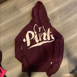 PINK lounge full-zip hoodie